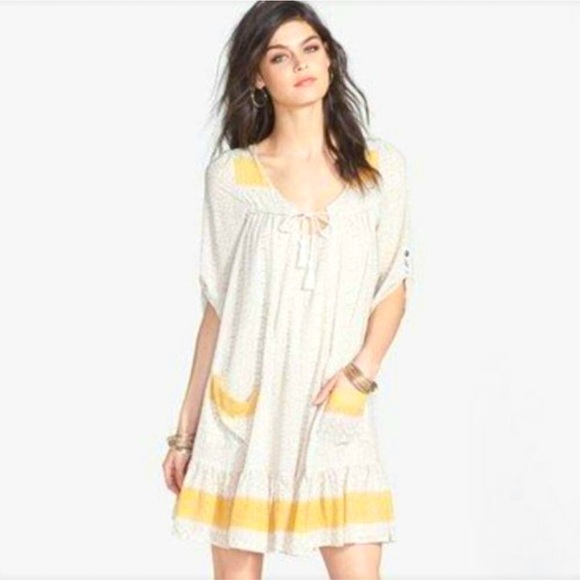 Free People Penny Lane Boho Mini Shift Dress - Picture 2 of 7